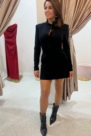 Mossman Network Mini Dress | Black