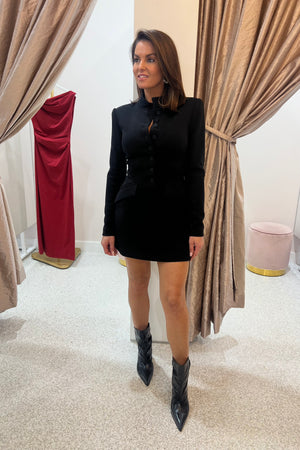 Mossman Network Mini Dress | Black