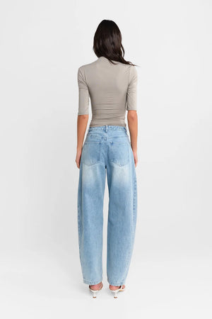 Madison The Label Adalia 3/4 Sleeve Top | Steel || PRE-ORDER ETA 11/09/1979