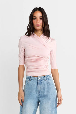Madison The Label Adalia 3/4 Sleeve Top | Pink || PRE-ORDER ETA 11/09/1979