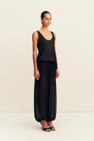 Shona Joy Amina Sheer Harem Pant | Black