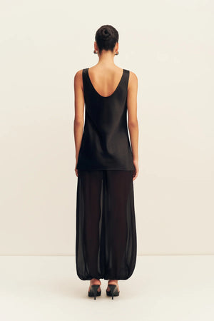 Shona Joy Amina Sheer Harem Pant | Black