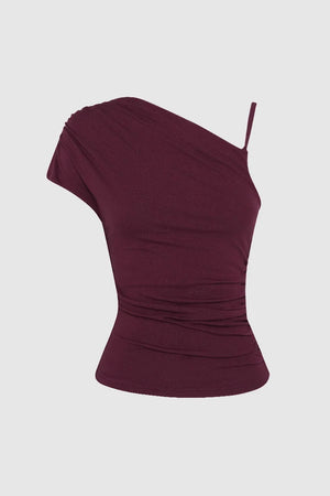 Madison The Label Charlotte Top | Aubergine