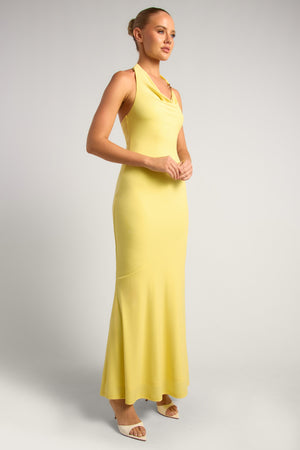 Chosen By Fifi & Annie The Jennifer Cowl Neck Maxi Dress | Lemoncello