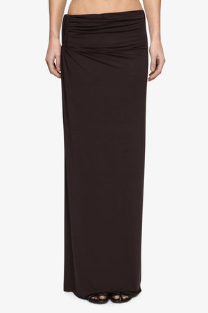 Bec + Bridge Niko Maxi Skirt | Dark Chocolate