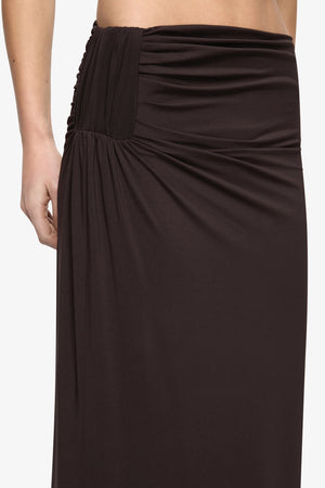 Bec + Bridge Niko Maxi Skirt | Dark Chocolate