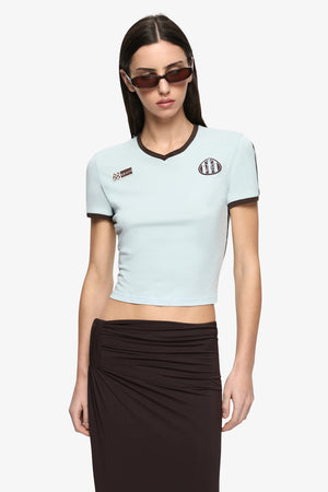 Bec + Bridge Solara Tee | Chocolate/Sky