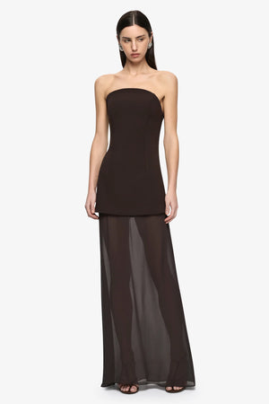 Bec + Bridge Theodora Strapless Maxi Dress | Espresso