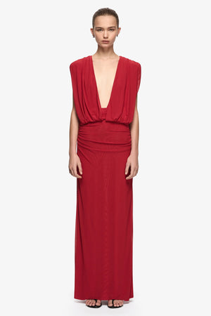 Bec + Bridge Isora Drape Maxi Dress | Ruby Red