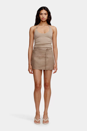 Ownley Tamsen Mini Skirt | Porcini