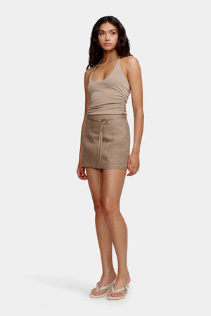 Ownley Tamsen Mini Skirt | Porcini