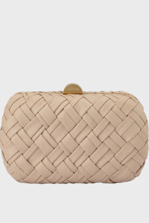 Olga Berg The Haven Woven Clutch Bag | Natural