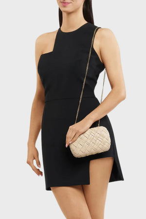 Olga Berg The Haven Woven Clutch Bag | Natural