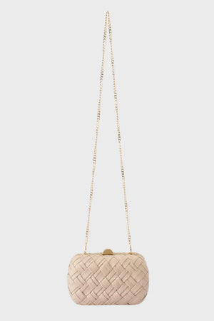Olga Berg The Haven Woven Clutch Bag | Natural