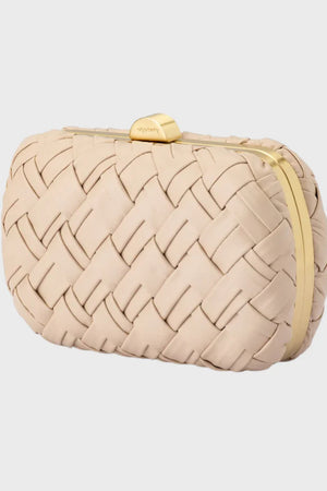 Olga Berg The Haven Woven Clutch Bag | Natural