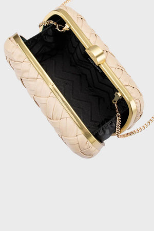Olga Berg The Haven Woven Clutch Bag | Natural