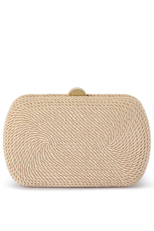 Olga Berg Martina Coiled Rope Clutch | Natural