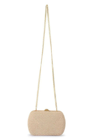 Olga Berg Martina Coiled Rope Clutch | Natural