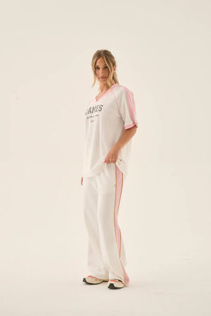 Araminta James James College Waffle Tee | Snow || PRE_ORDER ETA 17/10/2026