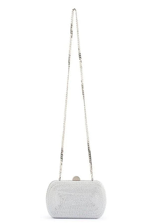 Olga Berg Martina Coiled Rope Clutch | Silver