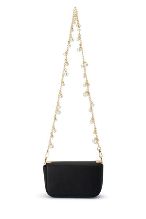 Olga Berg Lyla Pearl Shoulder Bag | Black