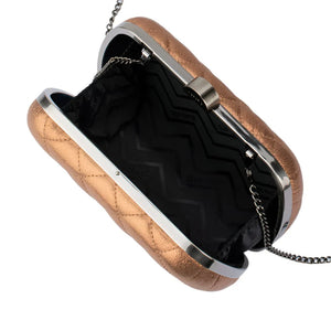 Olga Berg Zoey Quilted Clutch | Copper