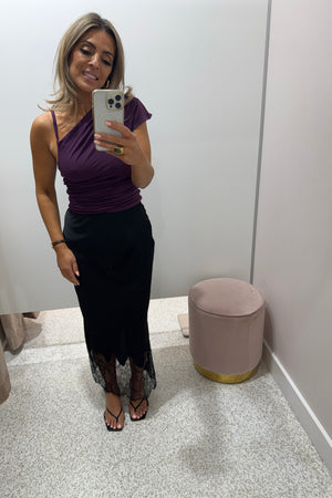 Madison The Label Charlotte Top | Aubergine
