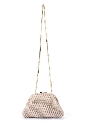 Olga Berg The Paige Textured Clutch Bag | Mink