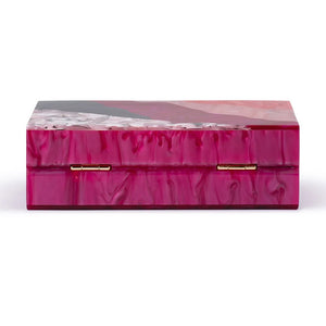 Olga Berg The Fleur Acrylic Top Handle Clutch Bag | Pink
