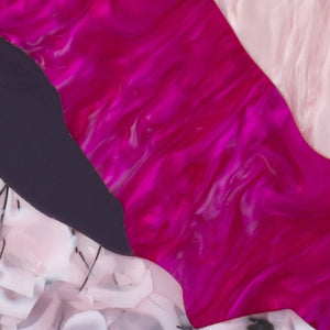 Olga Berg The Fleur Acrylic Top Handle Clutch Bag | Pink