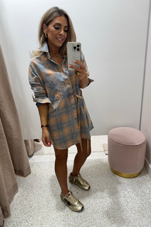 Summi Summi Pip Shirt Dress| Aperol Check