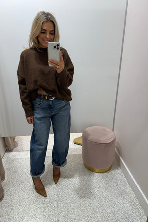 Chosen By Fifi & Annie The Oversized Knitted Sweater | Chocolate Marle