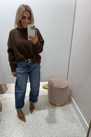 Chosen By Fifi & Annie The Oversized Knitted Sweater | Chocolate Marle
