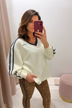 The Upside Lou V Neck Sweater | Coconut