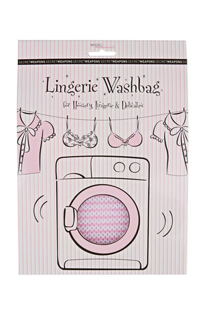 Secret Weapons Lingerie Wash Bag | White/Pink