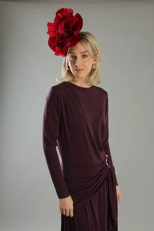 Morgan & Taylor Cindy Fascinator | Burgundy Red