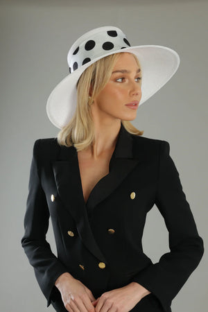 Morgan & Taylor Francesca Racewear Droop Hat | White