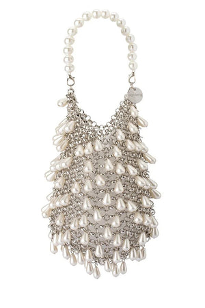 Olga Berg The Jaden Pearl Chainmail Bag | Silver || Pre_ Order ETA 4/10/2026
