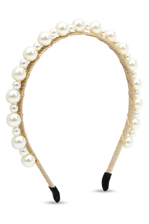 Morgan & Taylor Perla Headpiece | Pearl Gold