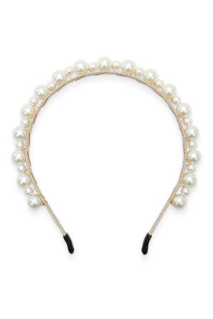 Morgan & Taylor Perla Headpiece | Pearl Gold
