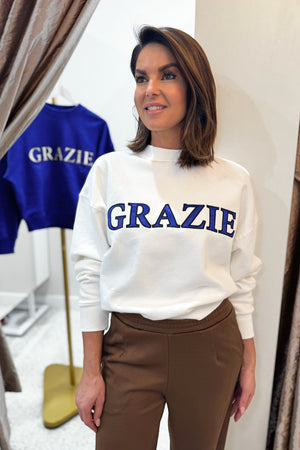 Araminta James Grazie Sweatshirt | Warm White