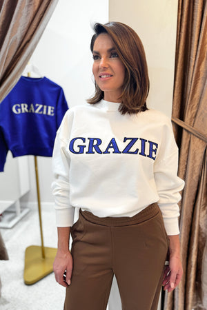 Araminta James Grazie Sweatshirt | Warm White
