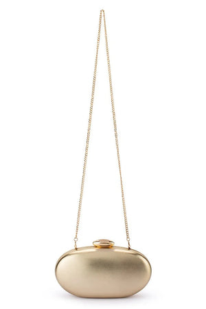 Olga Berg The Yuzu Oval Clutch | Gold || Pre_ Order ETA 4/10/2026