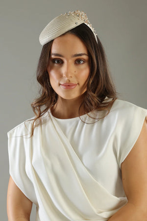 Morgan & Taylor Zora Beret Fascinator | Beige || PRE-ORDER ETA 27/10/2024