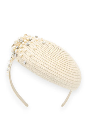 Morgan & Taylor Zora Beret Fascinator | Beige || PRE-ORDER ETA 27/10/2024