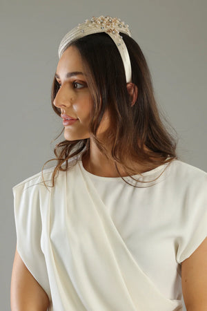 Morgan & Taylor Zora Beret Fascinator | Beige || PRE-ORDER ETA 27/10/2024