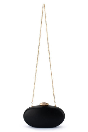 Olga Berg The Yuzu Oval Clutch | Black || Pre_ Order ETA 4/10/2026