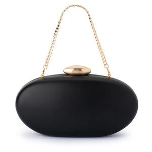Olga Berg The Yuzu Oval Clutch | Black || Pre_ Order ETA 4/10/2026
