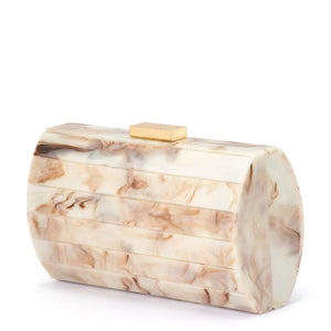 Olga Berg The Odette Acrylic Clutch | Natural || Pre_ Order ETA 4/10/2026