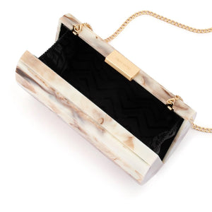 Olga Berg The Odette Acrylic Clutch | Natural || Pre_ Order ETA 4/10/2026
